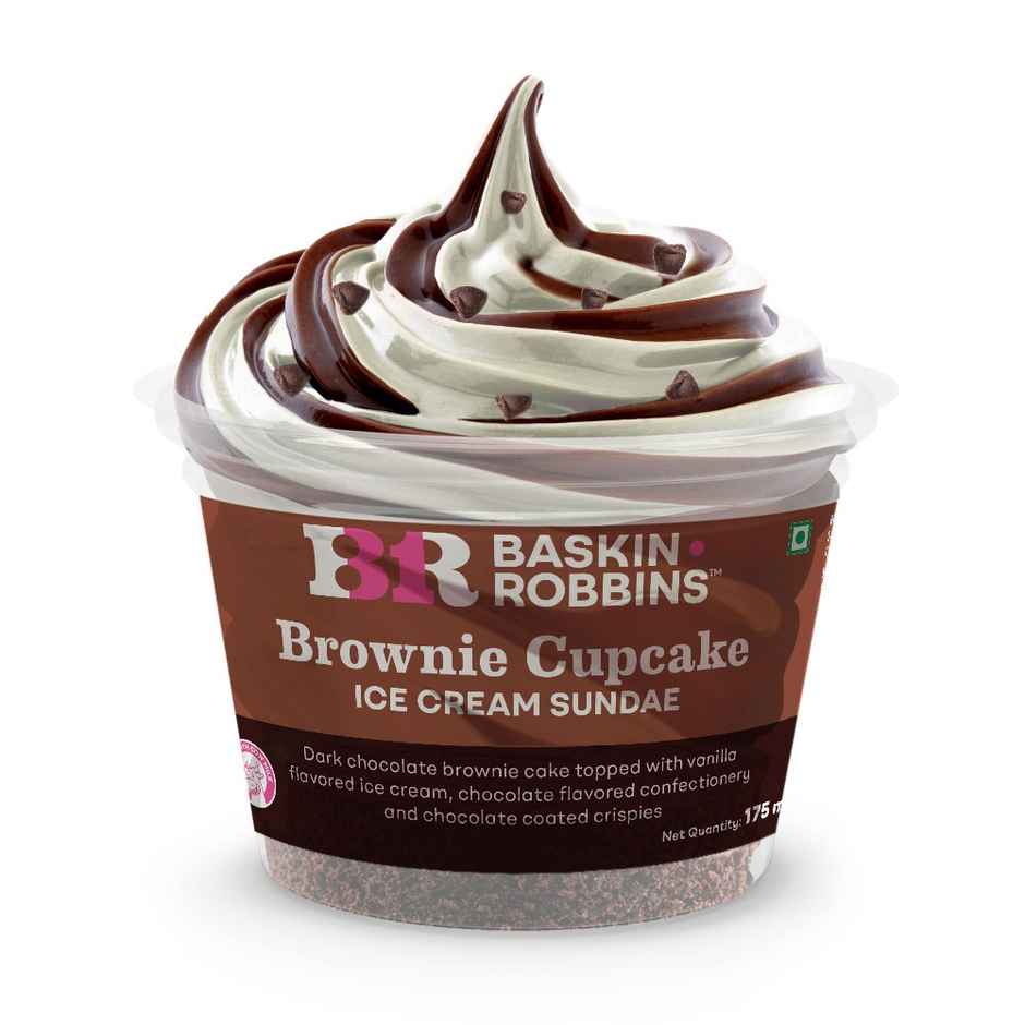 Baskin Robbins Brownie Cupcake Sundae Ice Cream Cup Combo