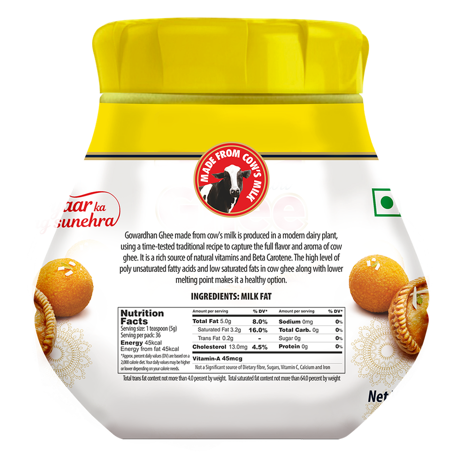 Gowardhan Pure Cow Ghee Jar