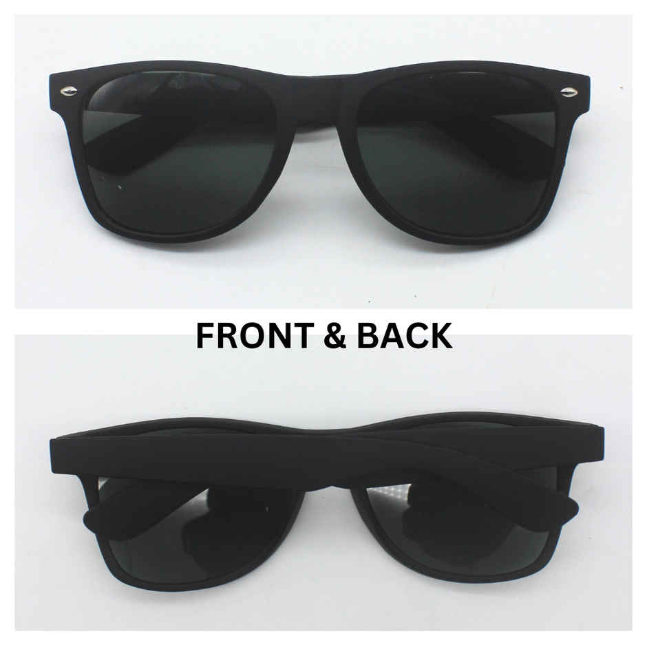 Se7en Unisex Geometric Plastic Sunglasses | Blue - L