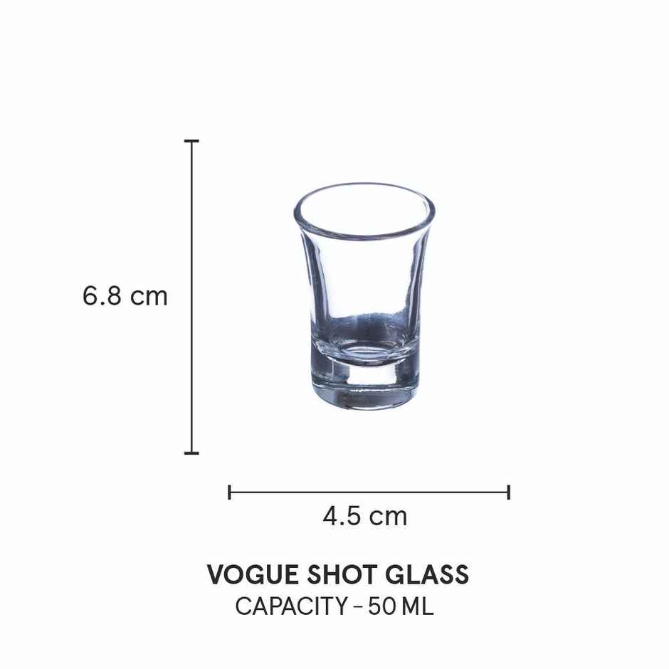 Vogue Shot Glass Set | 6 pcs | 50 ml | Transparent | Soogo