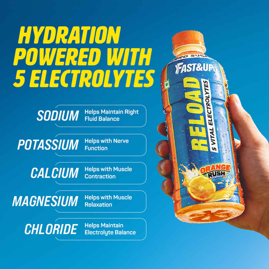 Fast&up Reload Zero Sugar Energy Drink | Refreshing Orange Flavour Combo