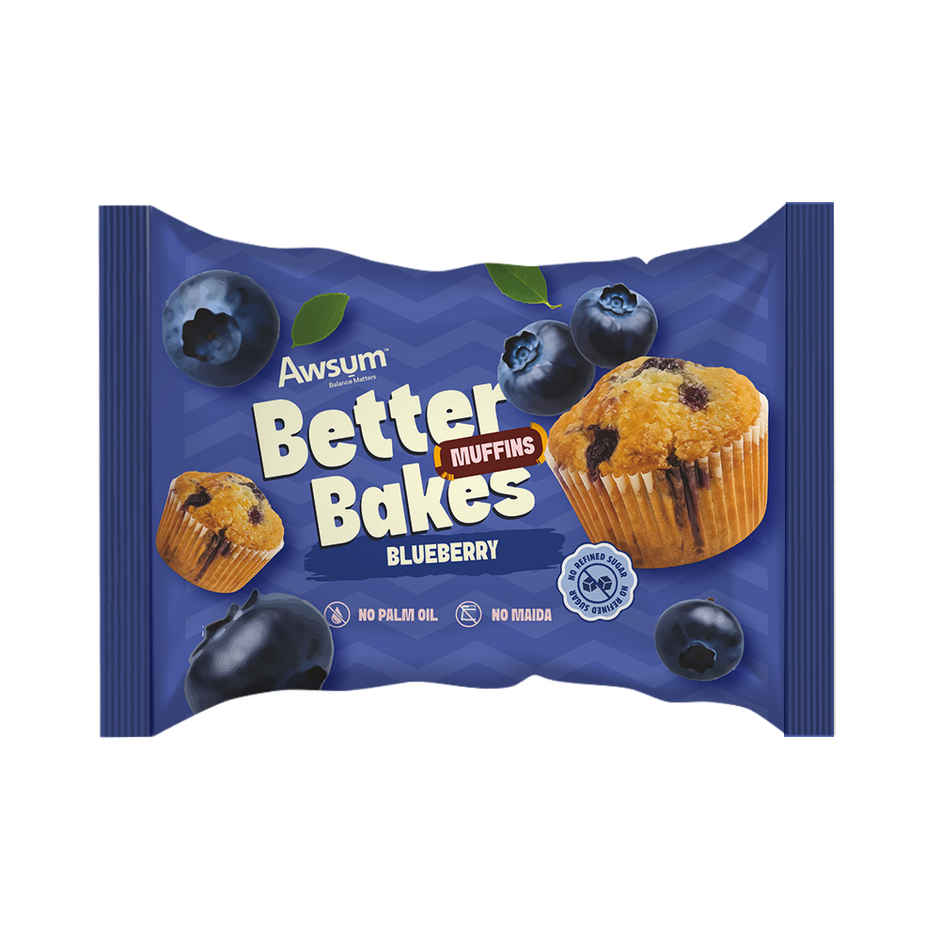 Awsum Better Bake Blueberry Muffin | Soft & Fruity