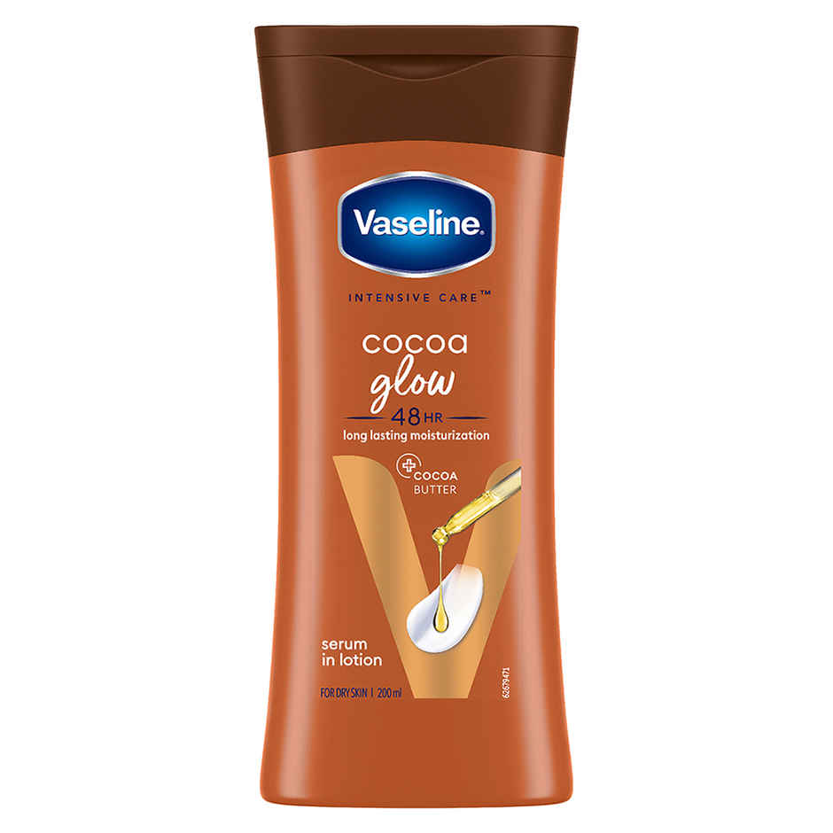 Vaseline Cocoa Glow Serum In Lotion, 100% Pure Cocoa & Shea Butter for Glowing & Soft Skin