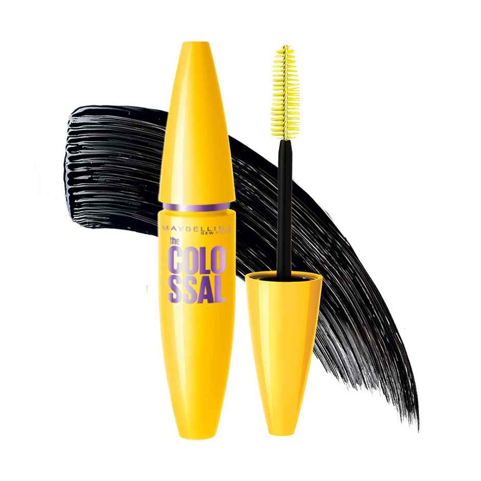Maybelline Volume Express Colossal Mascara, Washable, Glam Black