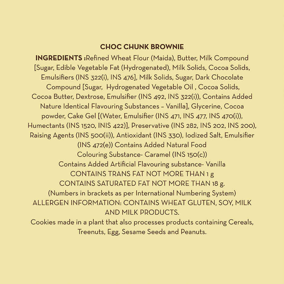 Cookie Man Premium Choc Chunk Brownie