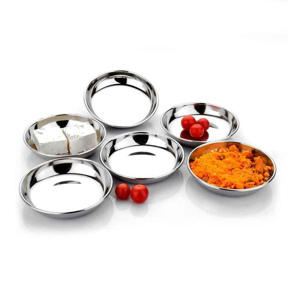 Steelera Stainless Steel Halwa / Dessert / Snack / Plates | Food Safe | 11 cm