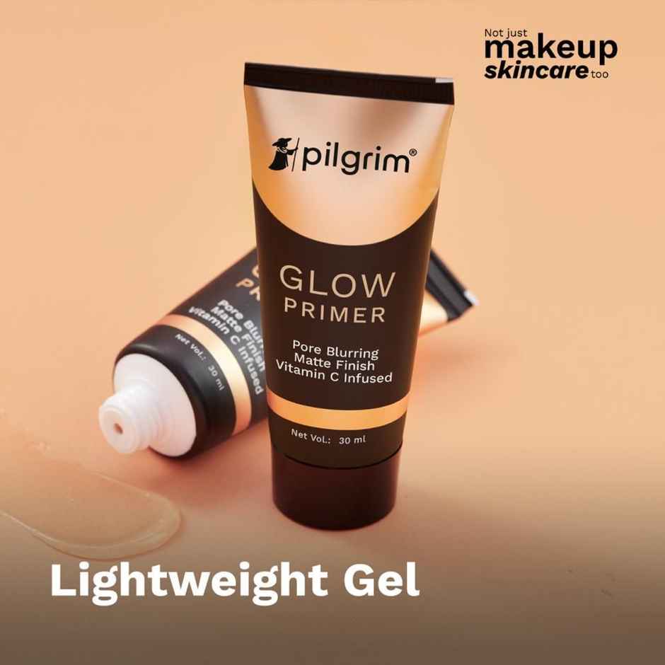 Pilgrim Glow Primer Lightweight Gel Based with Vit C+E Infused, for Matte Finish & Blurs Pores