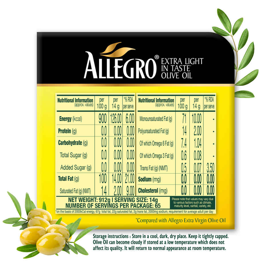 Allegro Extra Light Olive Oil