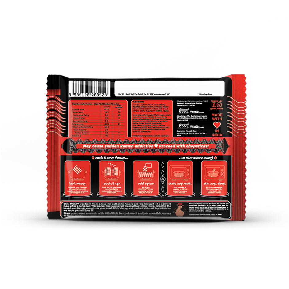 Gimi Michi Korean Kimchi Ramen Instant Noodles