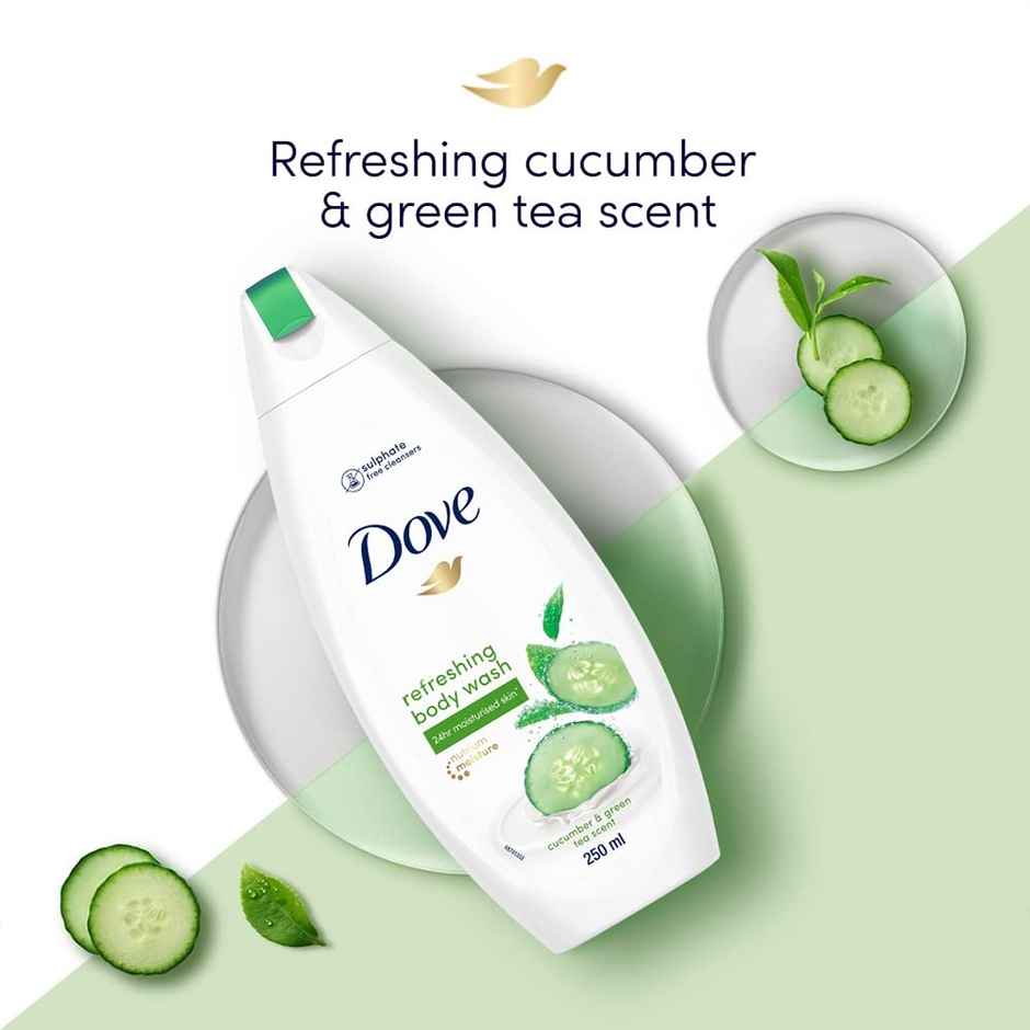 Dove Refreshing Body Wash, With Refreshing Cucumber & Green Tea Fragrance