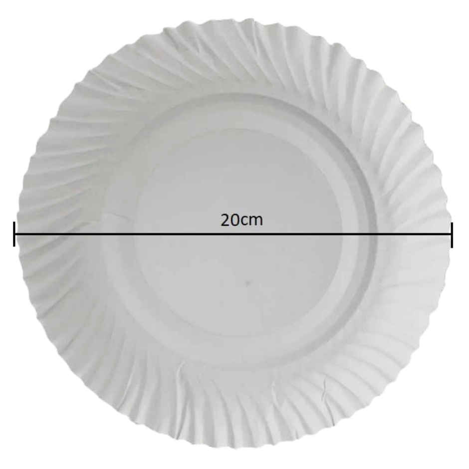 Paper Plate Round | White | 20 cm | SE7EN
