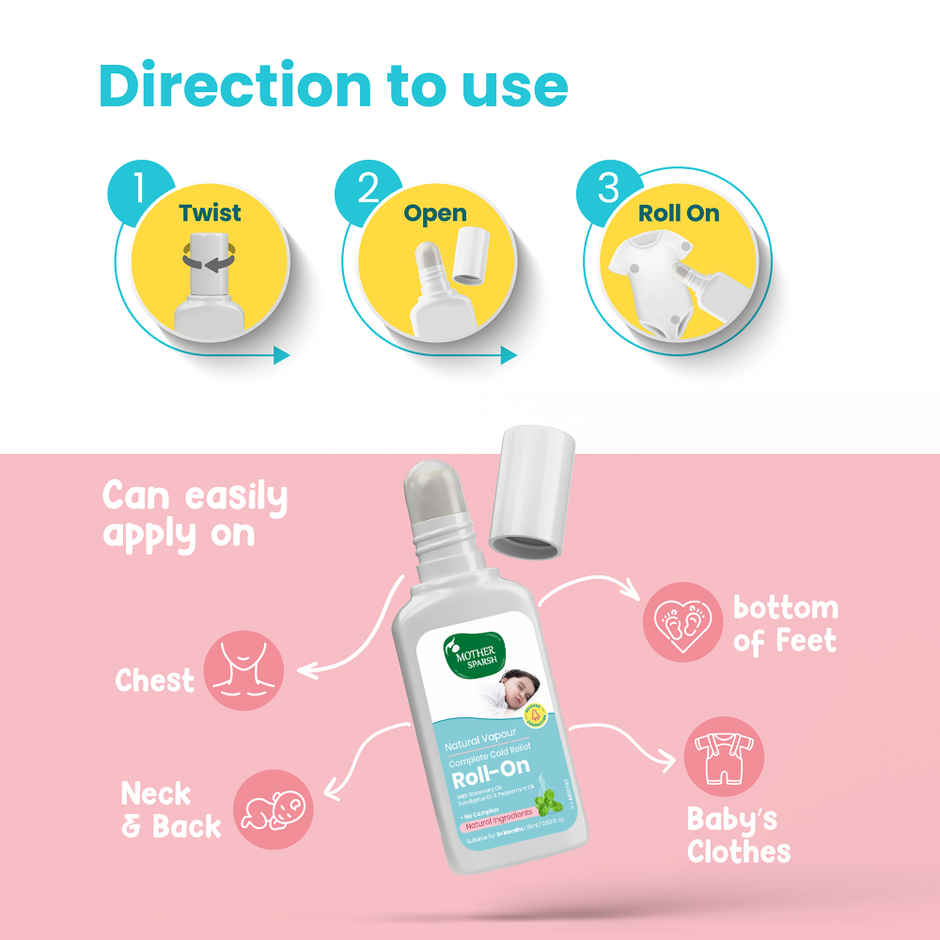 Mother Sparsh Cold Relief Vapour Roll-On For Babies