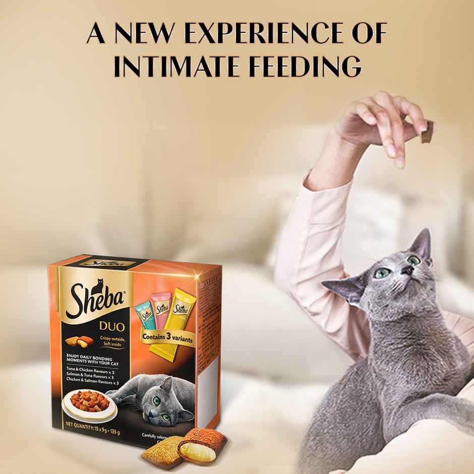 Sheba Duo Adult Cat Treats | Crispy Outside Soft Inside