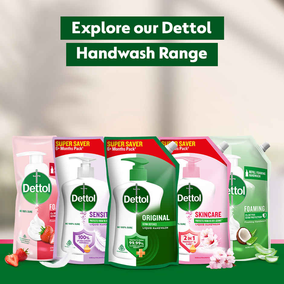 Dettol Liquid Handwash Refill - Skincare Moisturizing Hand Wash Pouch Combo