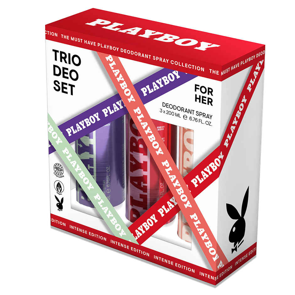 Playboy Trio Deo Set | House Of Cherry | Indigo Rush  & Jasmine Kiss For Women For Her