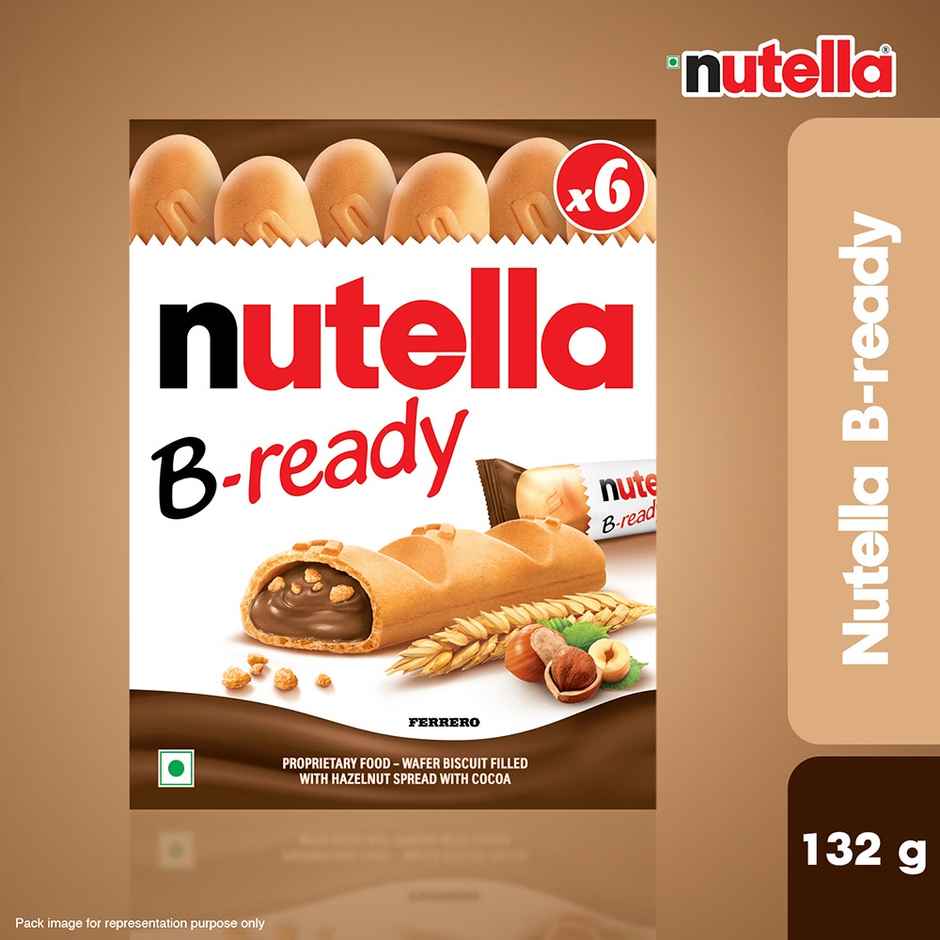 Nutella B-ready Wafer Biscuit Filled With Hazelnut Spread With Cocoa