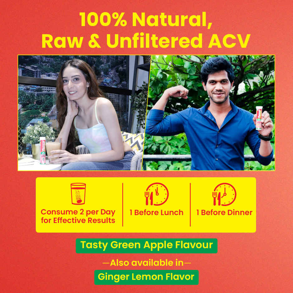 Fast&Up Apple Cide Vinegar For Weight Loss And Detox - Green Apple