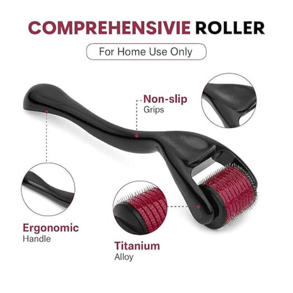 Bronson Professional Derma Roller 0.5mm For Hair & Beard Growth | 540 Titanium Micro Alloy Needles