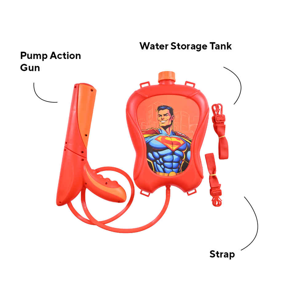 Superman Holi Water Tank Pichkari | 2 L | Tomuncle