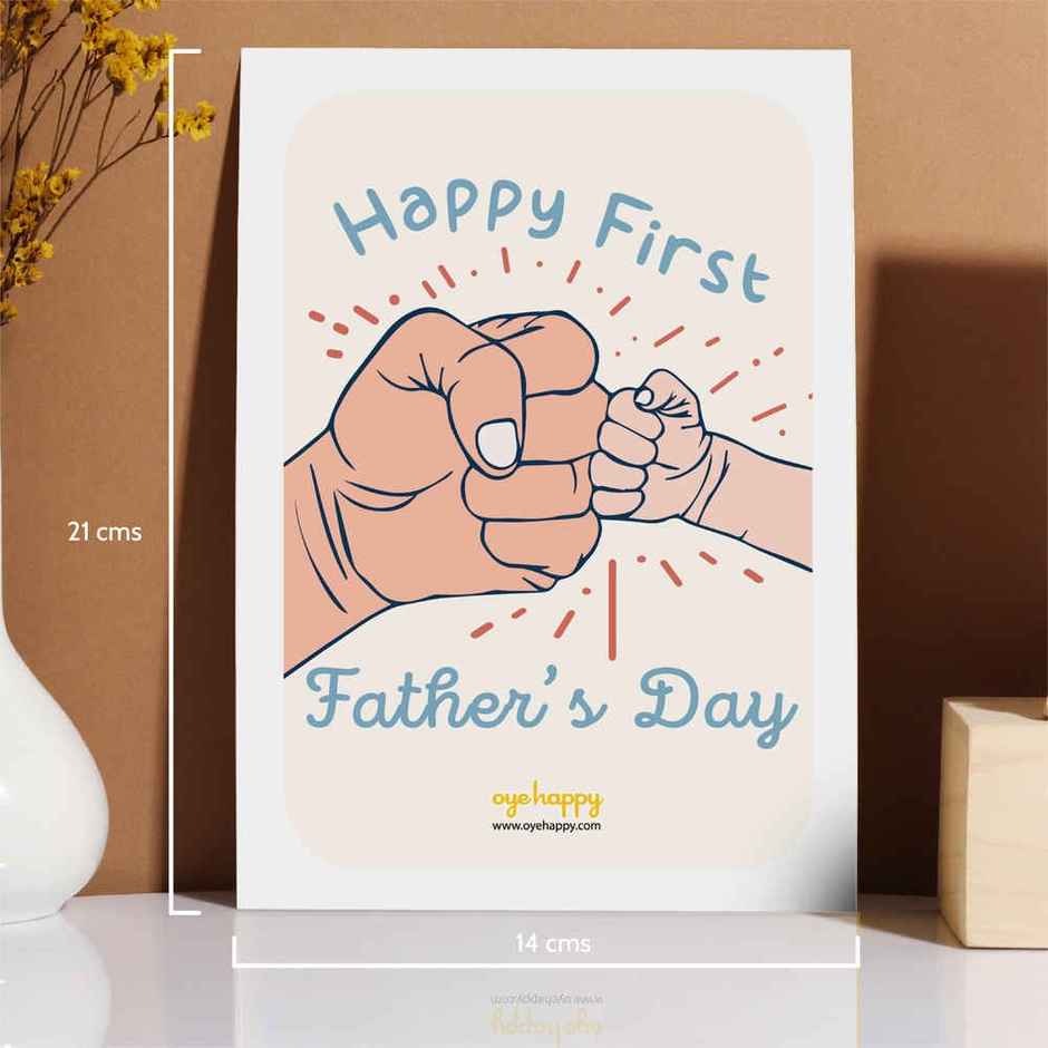 Bella Vita Organic Ceo Man Eau De Parfum For Men Long-Lasting Hints Of Lemon And Sugar (100ml) & Oye Happy Happy 1St Father'S Day Card (1pc) Combo