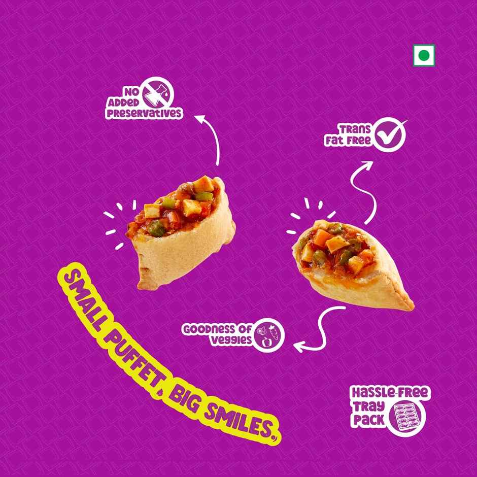 HyFun Puffets Zingy Schezwan, Spicy Puff | Frozen