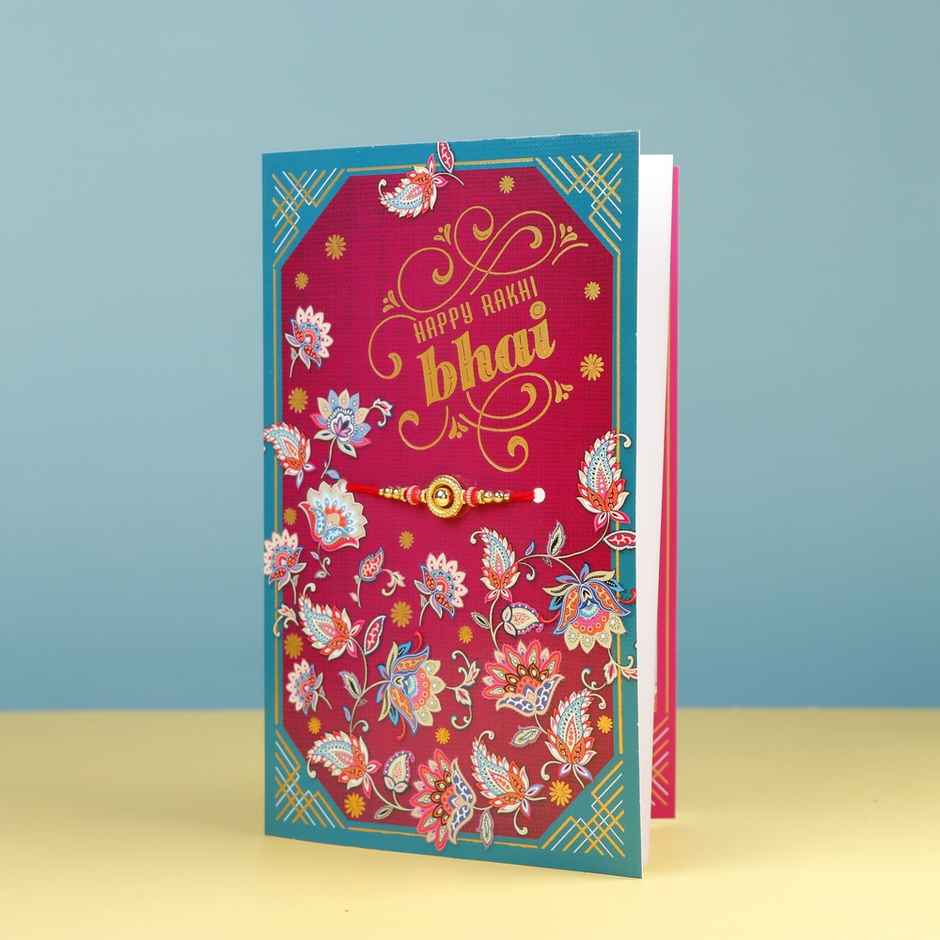 Archies Archies Happy Rakhi Bhai Greeting Card With Rakhi - Greeting Card Rakhi Set