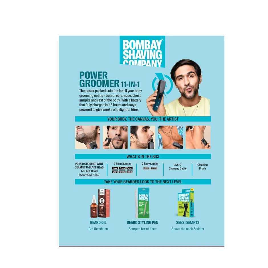 Bombay Shaving Company 11-in-1 Grooming Kit for Men | Type C