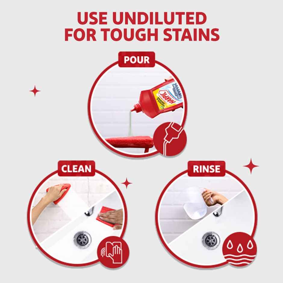 Harpic Disinfectant Bathroom Cleaner Liquid Lemon 1 L & Lizol ALL IN 1 Disinfectant surface cleaner cirtus 1 L Combo
