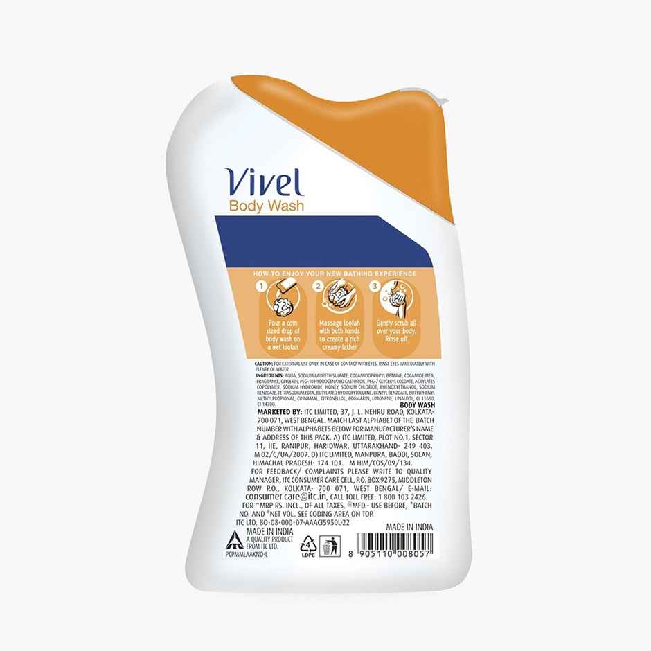 Vivel Body Wash - Glycerin+Honey | Moisturizing Bodywash | Liquid Bottle Pack