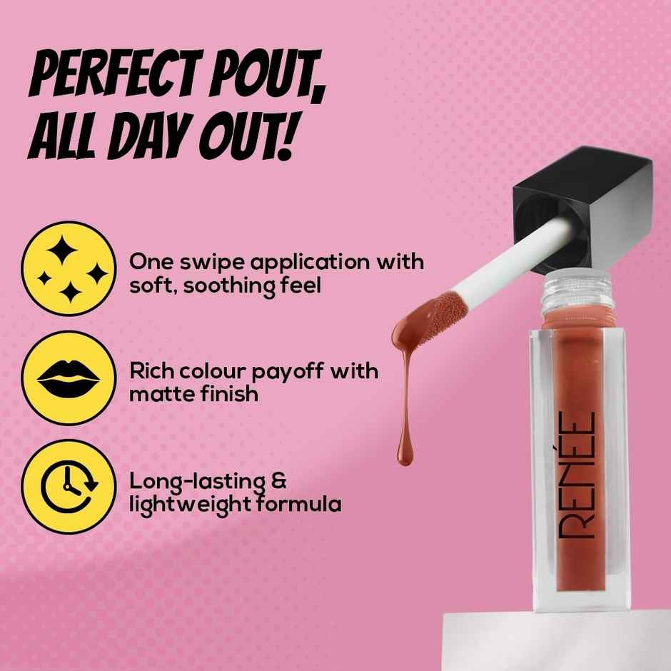 Renee Everyday Quick Stay Liquid Lipstick | 02 Toffee Temptation