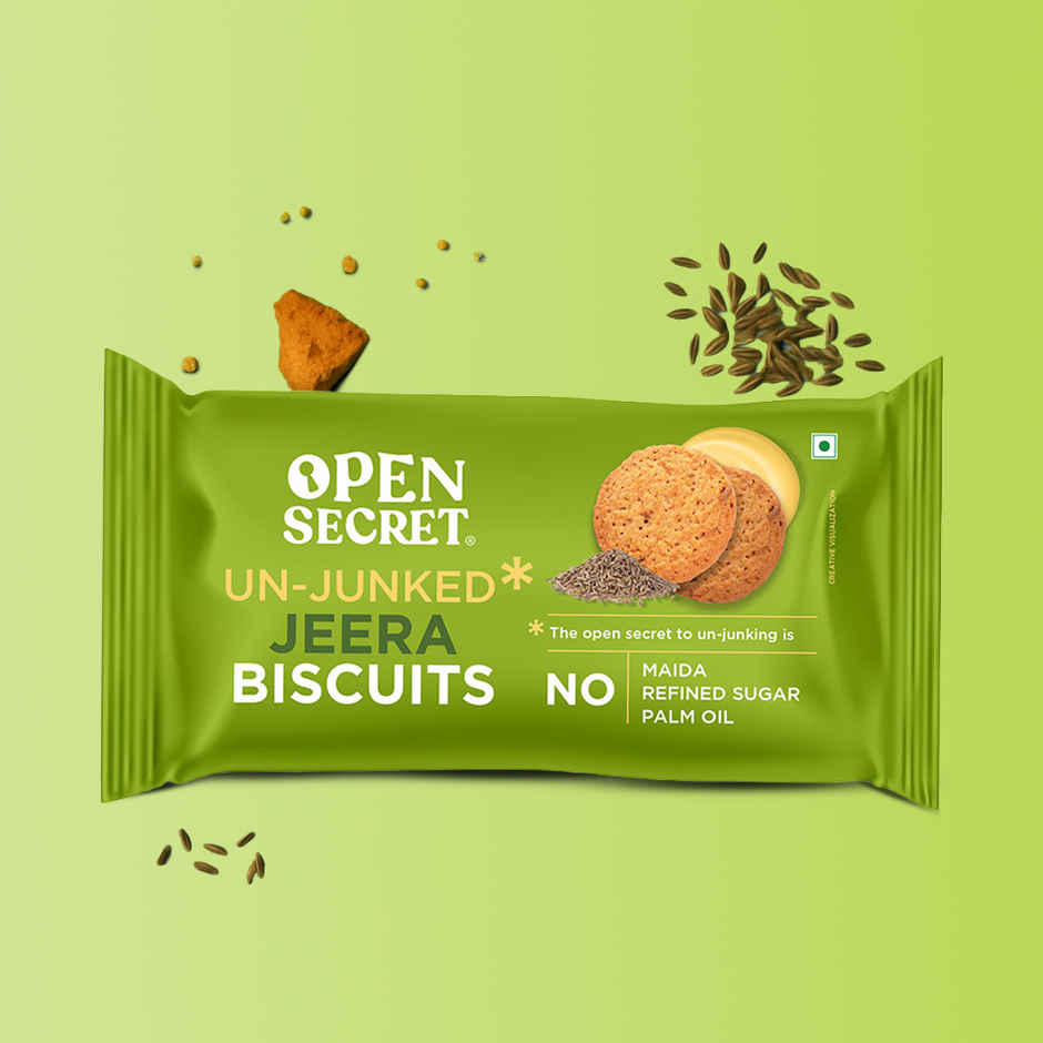 Open Secret Zero Maida Jeera Biscuits | Healthy Snacks with No Refined Sugar & No Palm Oil
