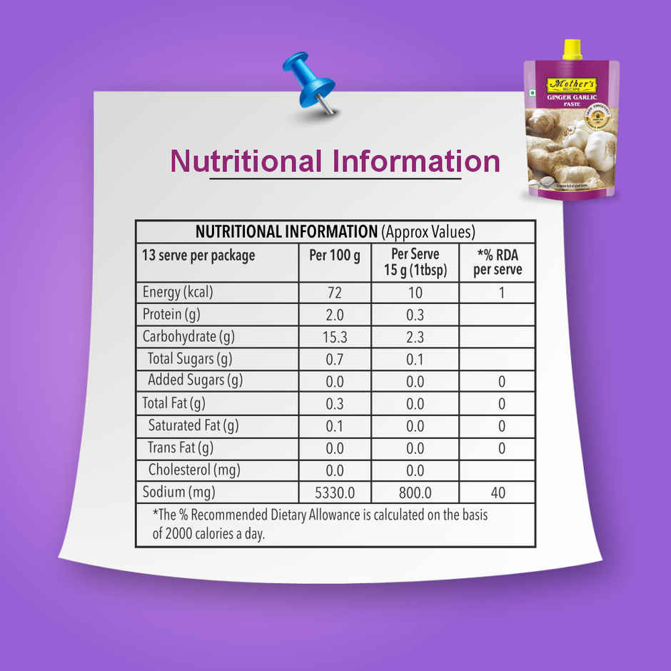 Mother's Recipe Ginger & Garlic Paste