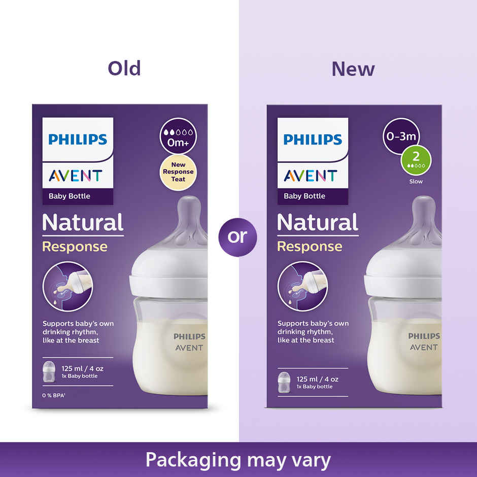Philips Avent Natural Baby Feeding Bottle | 0m+ | 125ml | Pack of 1 | SCY900/01