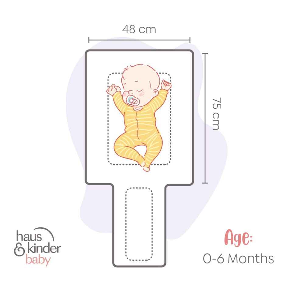 Haus & Kinder Cotton Baby Carrier Nest Portable Travelling Bed | Jungle Party - 0 to 4 Months