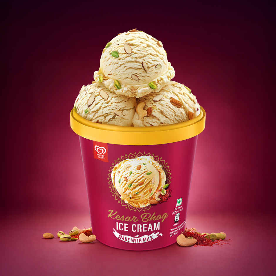 Kwality Wall's Kesar Bhog Ice cream Tub