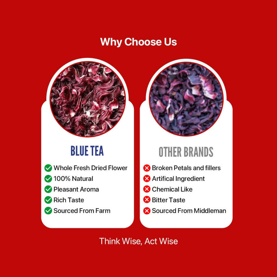 Blue Tea - Hibiscus Flower Herbal Tea | Zipper