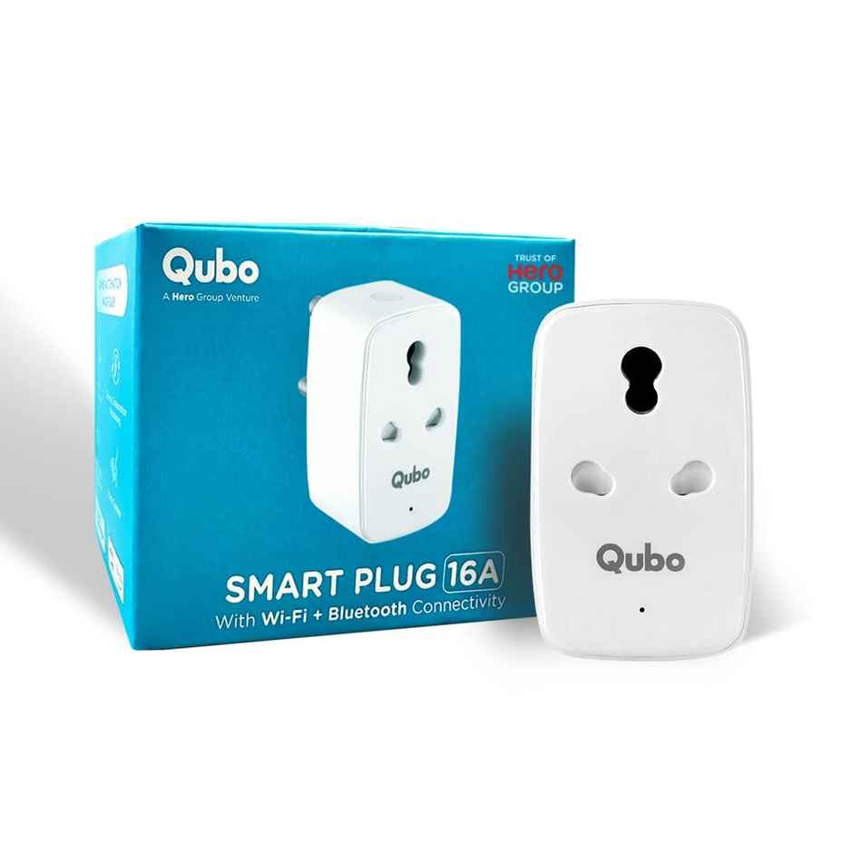 Qubo 16A Wi-Fi + BT Smart Plug |Energy Monitoring & Voice Control from Hero Group