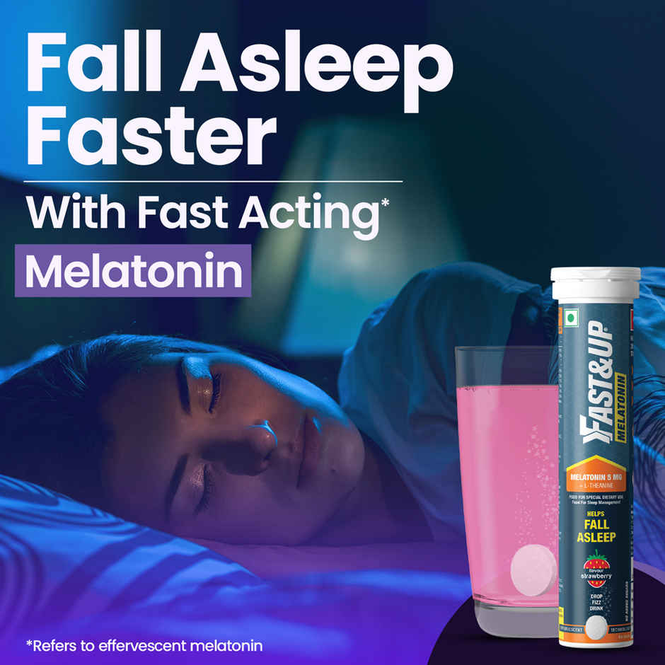 Fast&Up Melatonin Sleep Supplement |Strawberry Flavour