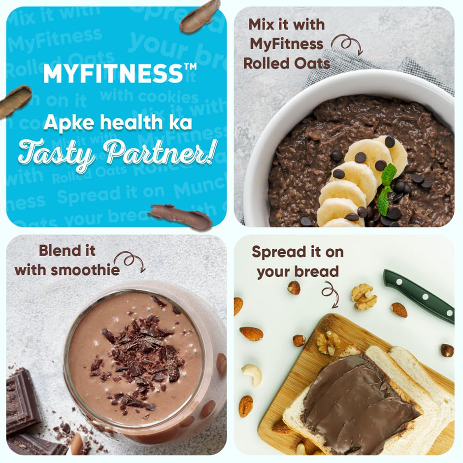 MyFitness High Protein Dark Chocolate Peanut Butter Crunchy Spread