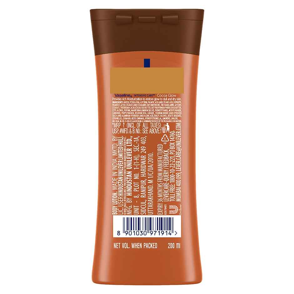 Vaseline Cocoa Glow Serum In Lotion, 100% Pure Cocoa & Shea Butter for Glowing & Soft Skin