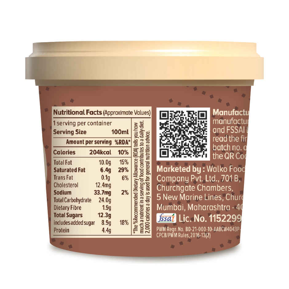NIC Chocochips Ice Cream Cup | Preservative Free | No Artificial Flavors