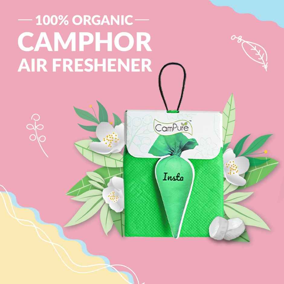 Campure Jasmine Insta Cone Camphor Air, Car, Room Freshener