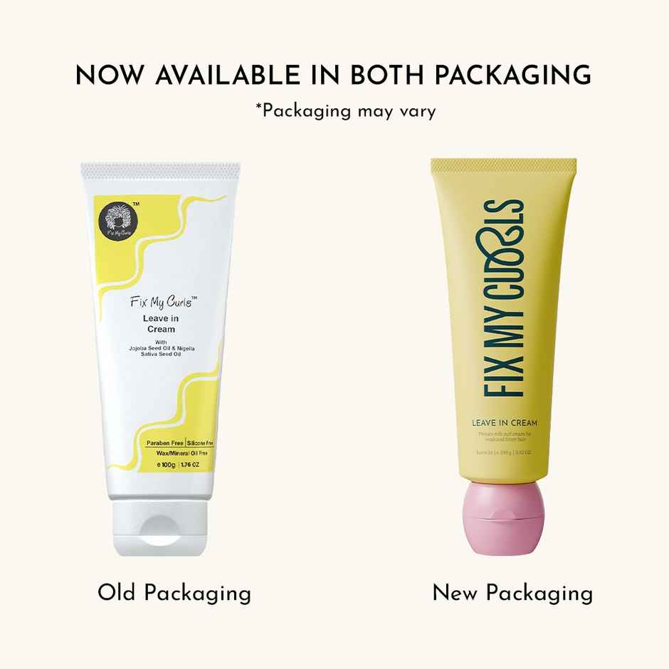 Fix My Curls Leave In Cream | With Moisturising Jojoba Oil, Nigella Sativa Oil, & Keratin