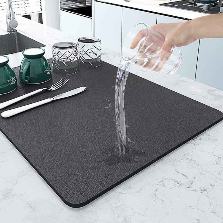 Perpetual Kitchen Dish Drying Mat | Water Soaking Mat for Utensils | 30 x 40 cm