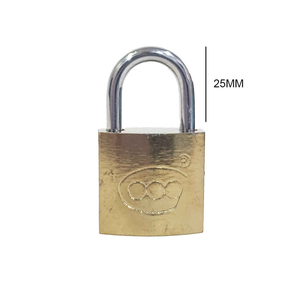 Chrome 25Mm Pad Lock Gold