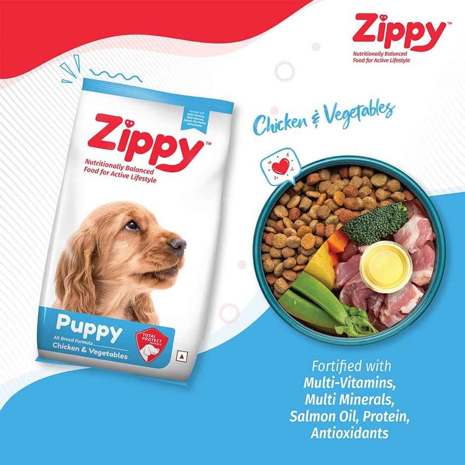 Zippy Puppy Dry Dog Food | Chicken - Vegetables | Nutritionally Balanced | Vitamins