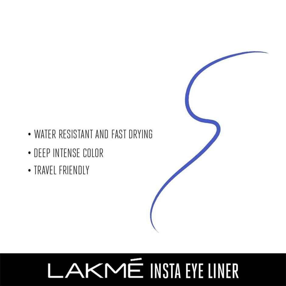 Lakme Ultimate Glam Eye Liner, Semi Matte, Blue