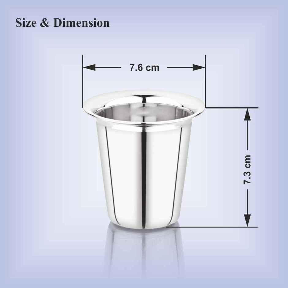 Steelera Stainless Steel Rampatra Glass / Coffee / Water / Juice | Food Safe | 150 ml