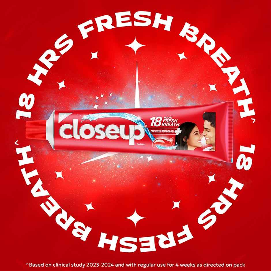 Closeup Toothpaste | Long lasting 18 Hours Of Fresh Breath & White Teeth