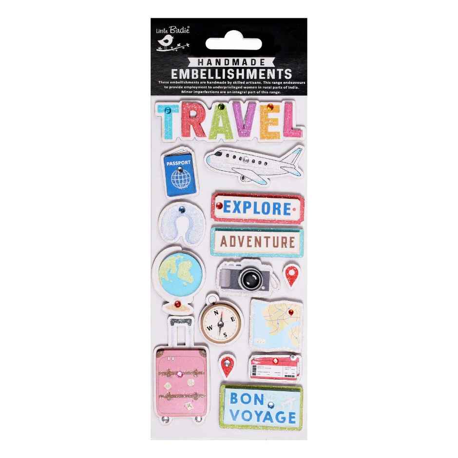 Itsy Bitsy Handmade Stickers Adventure and More 15 Pc Pbci Lb
